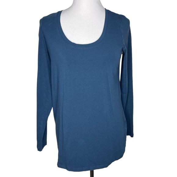 Bundle Motherhood Maternity Scoop Neck 3/4 Sleeve Tops Sz L Purple Teal Stretch - Picture 3 of 11